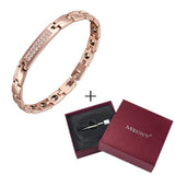 Moocare women magnetic bangle bracelet silver rose gold black wrist chain ladies trendy stainless steel bracelets jewelry