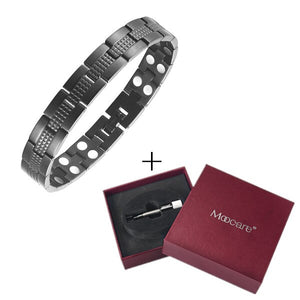 Moocare® | Bracelet Magnétique Noir En Titane Pour Homme