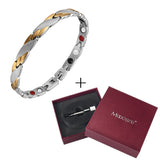 Moocare woman bracelet and bangles silver rose gold magnetic bracelet health for women stainless steel bracelet chain
